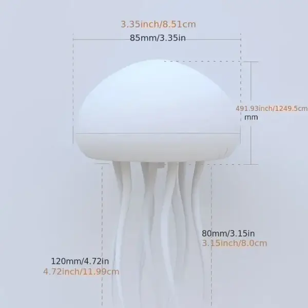 Aurora Mood Light, Dynamic Jellyfish LED Lamp, RGB Gradient, Voice Control, Hanging Indoor Light, Eye-Friendly Warm Light, Sound Activated, Rechargeable Battery, USB Dual Power,... - Image 6