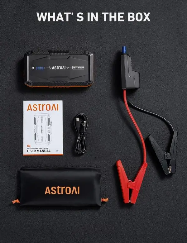Big Summer Sale Limited Time Offer AED 99د.إ:AstroAI S8 Car Battery Booster Jump Starter Power Pack,1500A 12V Portable Car Jump Starter Power Bank for Up to 6.0L Petrol & 3.0L... - Image 4