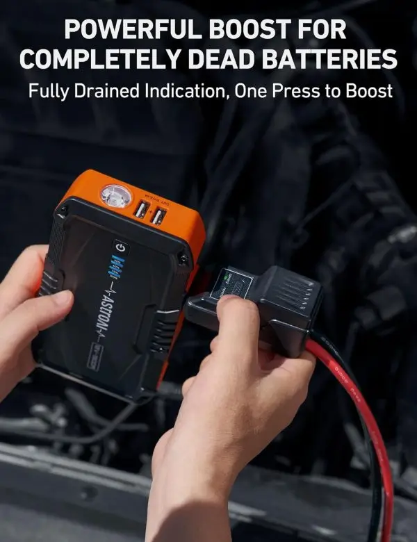 Big Summer Sale Limited Time Offer AED 99د.إ:AstroAI S8 Car Battery Booster Jump Starter Power Pack,1500A 12V Portable Car Jump Starter Power Bank for Up to 6.0L Petrol & 3.0L... - Image 8