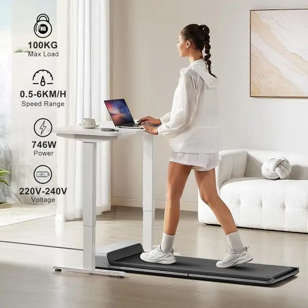 Big Summer Sale Limited Time Offer AED 99د.إ:KingSmith WalkingPad P1 Folding Treadmill Ultra Slim Electric Foldable Treadmill Smart Fold Walking Pad Portable Safety Non Holder... - Image 5