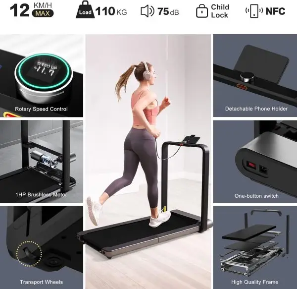 Big Summer Sale Limited Time Offer AED 99د.إ:KingSmith WalkingPad X21 Double-Fold Treadmill Smart Foldable Treadmill Walking and Running Machine Fitness Exercise Gym Alternative... - Image 7