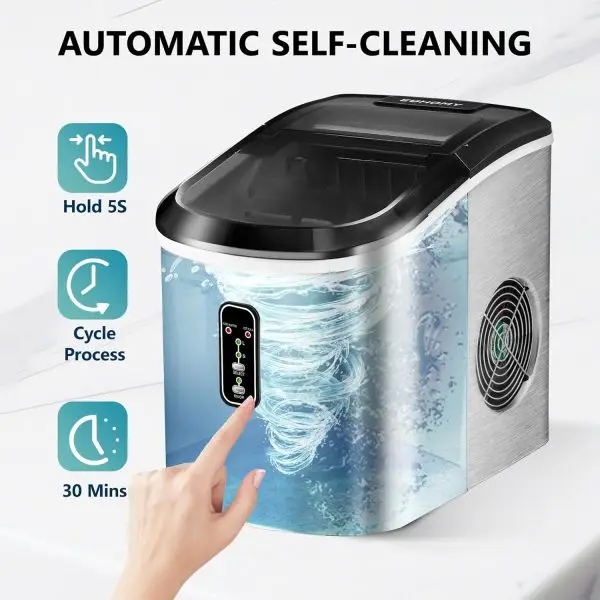 Celebrate with Us Anniversary Limited-Time & Limited-Quantity Deal AED د.إ99-109:EUHOMY Nugget Ice Maker Countertop with Handle, Ready in 6 Mins, 34lbs Per Day, Removable Top... - Image 5