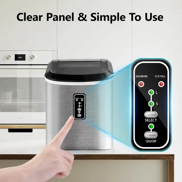 Celebrate with Us Anniversary Limited-Time & Limited-Quantity Deal AED د.إ99-109:EUHOMY Nugget Ice Maker Countertop with Handle, Ready in 6 Mins, 34lbs Per Day, Removable Top... - Image 6