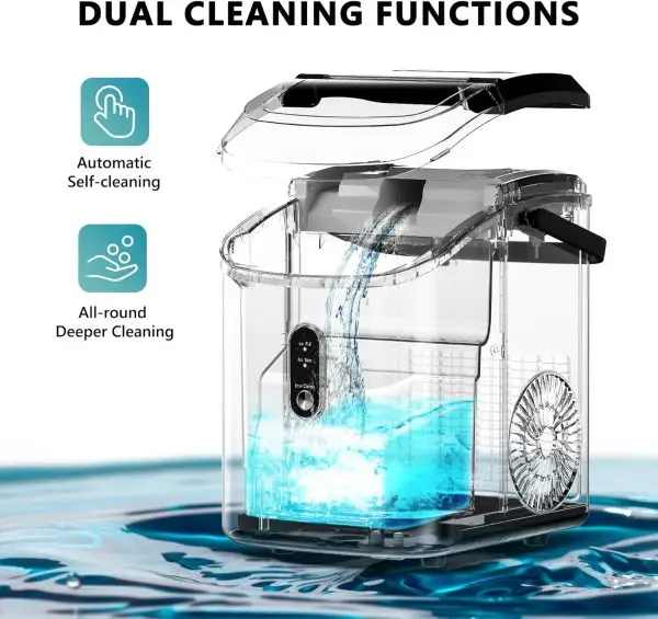 Celebrate with Us Anniversary Limited-Time & Limited-Quantity Deal AED د.إ99-109:EUHOMY Nugget Ice Maker Countertop with Handle, Ready in 6 Mins, 34lbs Per Day, Removable Top... - Image 8