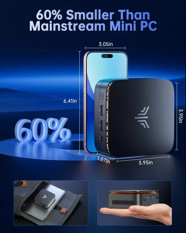 Limited-Time Sale for Summer Surprises AED 99د.إ:KAMRUI Desktop Mini PC, 16GB RAM 1TB M.2 SSD, Mini Computer with N97 Processor, Quad Core Small Computers 4K UHD, Support WiFi,... - Image 2