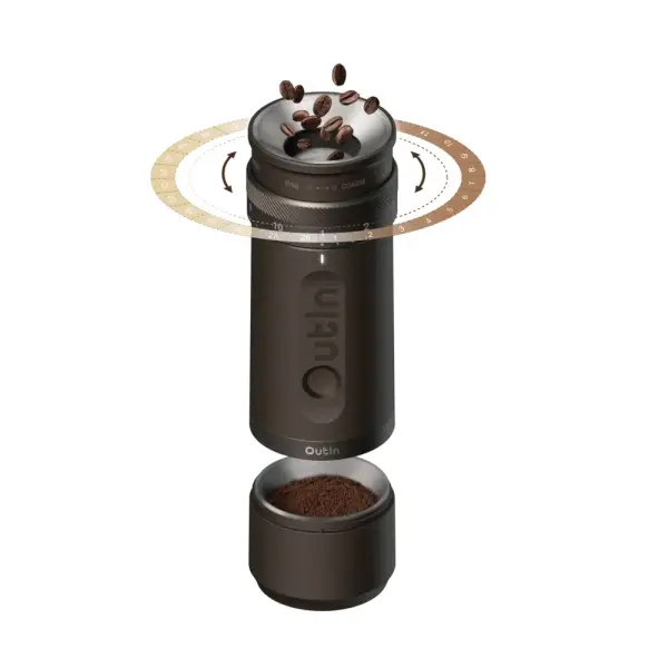 Limited-Time Sale for Summer Surprises AED 99د.إ:OutIn Fino Portable Electric Coffee Grinder,Adjustable Coffee Bean Grinder with 28 Precise Grind Setting,One-Button Burr Coffee... - Image 2