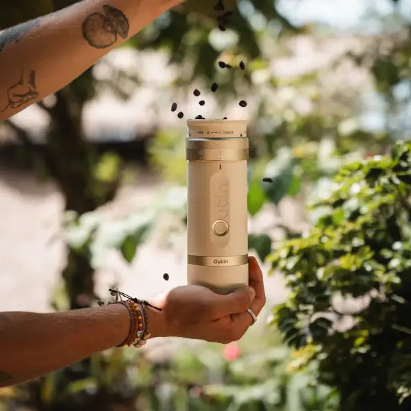 Limited-Time Sale for Summer Surprises AED 99د.إ:OutIn Fino Portable Electric Coffee Grinder,Adjustable Coffee Bean Grinder with 28 Precise Grind Setting,One-Button Burr Coffee... - Image 5