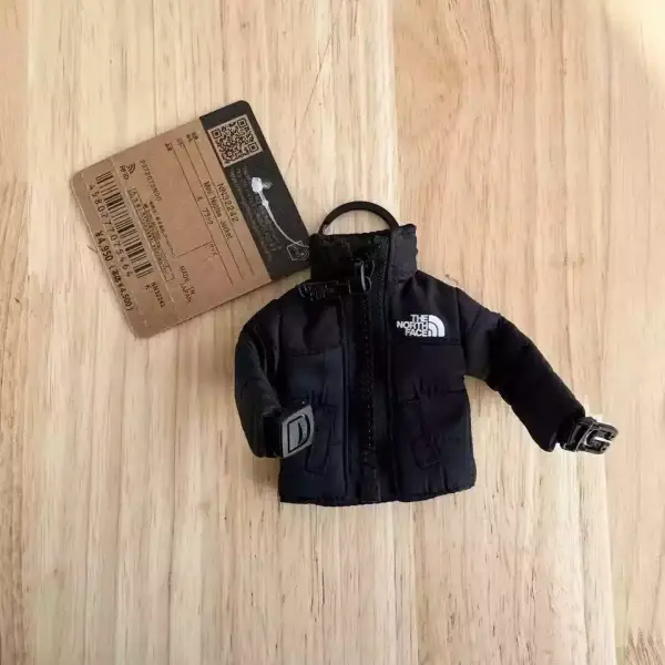 NWT The North Face Mini Nuptse Jacket Keychain Key Holder Japan Exclusive Black - Image 2