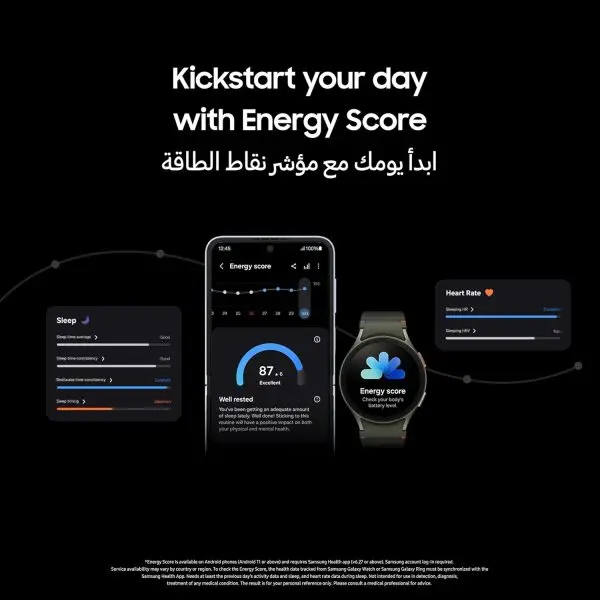 Samsung Galaxy Watch7 Smartwatch, Green, 40mm, Bluetooth, Sleep Coaching, Fitness Tracker (UAE Version) - Image 2