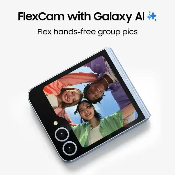 Samsung Galaxy Z Flip6, AI Smartphone, Android Smartphone, 256GB Storage, 50MP Rear Camera, AI Flex Zoom, Live Translate - Silver Shadow - Image 5