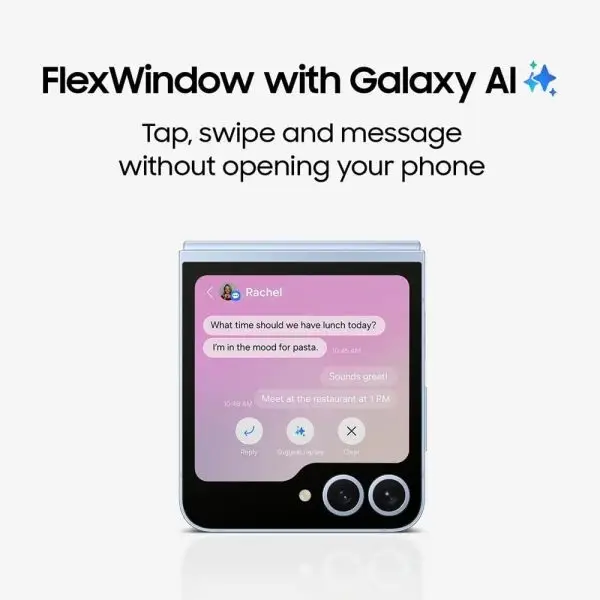 Samsung Galaxy Z Flip6, AI Smartphone, Android Smartphone, 256GB Storage, 50MP Rear Camera, AI Flex Zoom, Live Translate - Silver Shadow - Image 7