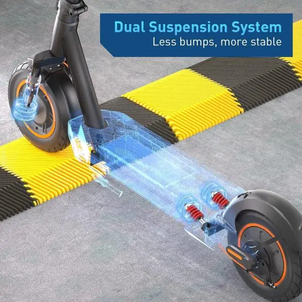 Summer Final Clearance Just AED 89د.إ:Hiboy MAX Pro Electric Scooter, 75KM Long Range, 35KM/H Power by 650W Motor, 27.94cm Pneumatic Tires, Split Hub Design, Dual Suspension,... - Image 5