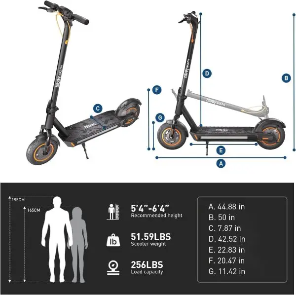 Summer Final Clearance Just AED 89د.إ:Hiboy MAX Pro Electric Scooter, 75KM Long Range, 35KM/H Power by 650W Motor, 27.94cm Pneumatic Tires, Split Hub Design, Dual Suspension,... - Image 6