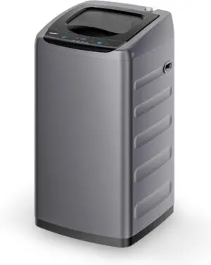 Summer Final Clearance Just AED 99د.إ：Comfee Portable Washing Machine, 0.9 cu.ft Compact Washer With LED Display, 5 Wash Cycles, 2 Built-in Rollers, Space Saving Full-Automatic...