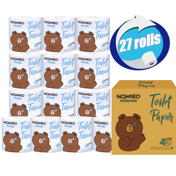 【While stocks last!】Nomieo Toilet Paper 27 Rolls 4plys Ultra Soft Toilet Tissue - Image 2