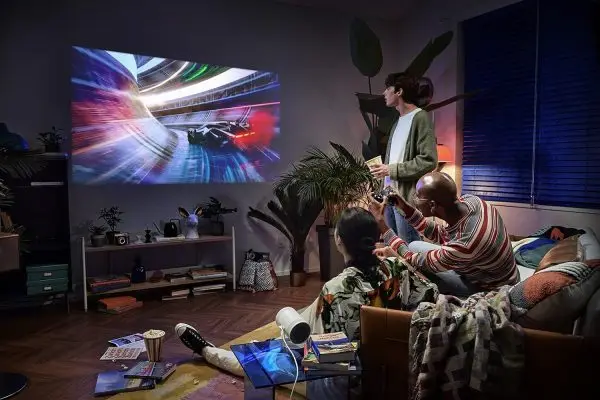 While Stocks Last:SAMSUNG 30" - 100" The Freestyle FHD HDR Smart Portable Projector for Indoor and Outdoor Home Theater, Big Screen Experience with Premium 360 Sound w/ Alexa... - Image 3