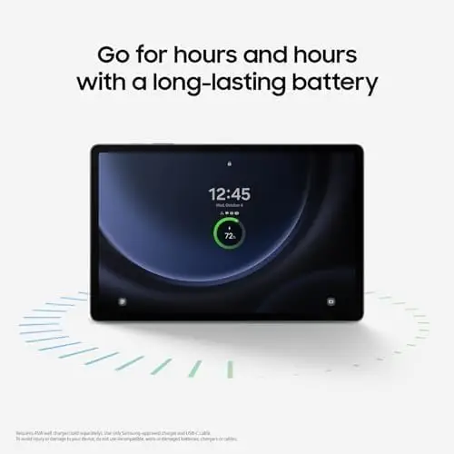 While Stocks Last:SAMSUNG Galaxy Tab S9 FE+ Plus 12.4” 128GB Android Tablet, Long Battery Life, Powerful Processor, S Pen, 8MP Camera, Lightweight Durable Design, Expandable... - Image 9